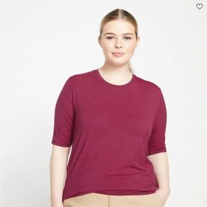 NWT Universal Standard Maia Stovepipe Tee red blue stripes Size L Size 22-24